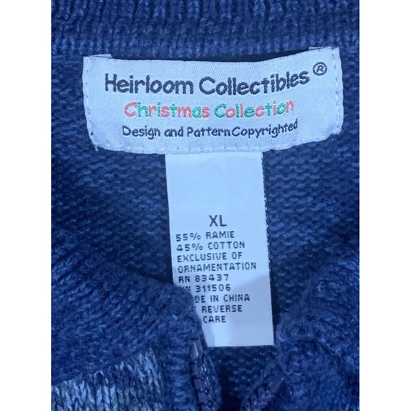Heirloom Collectibles Christmas Sweater Women’s XL Holiday Full Zip - Picture 5 of 5